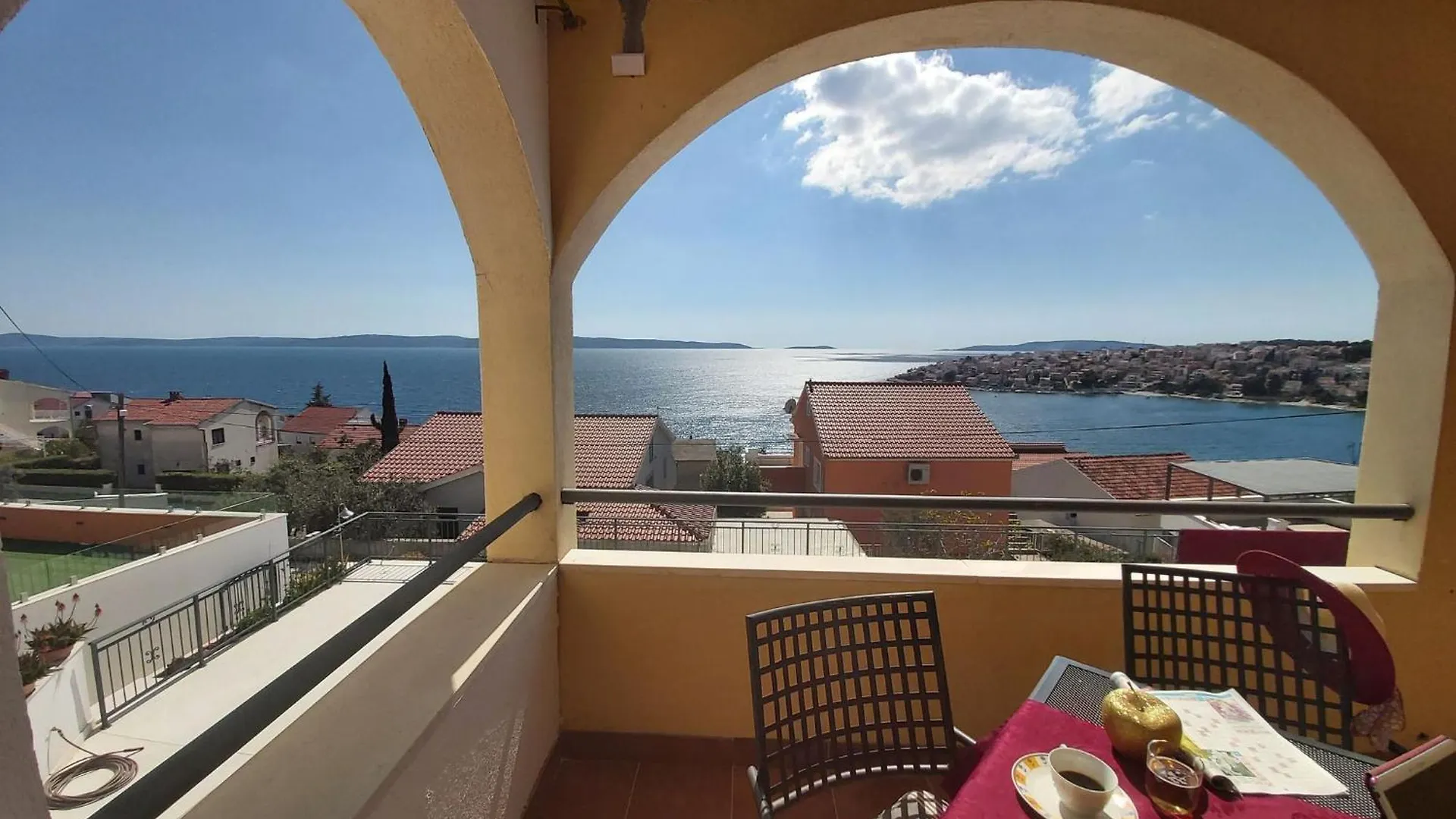 Heated Swimming Pool, Stunning Sea View Terrace A9 Apartment Trogir