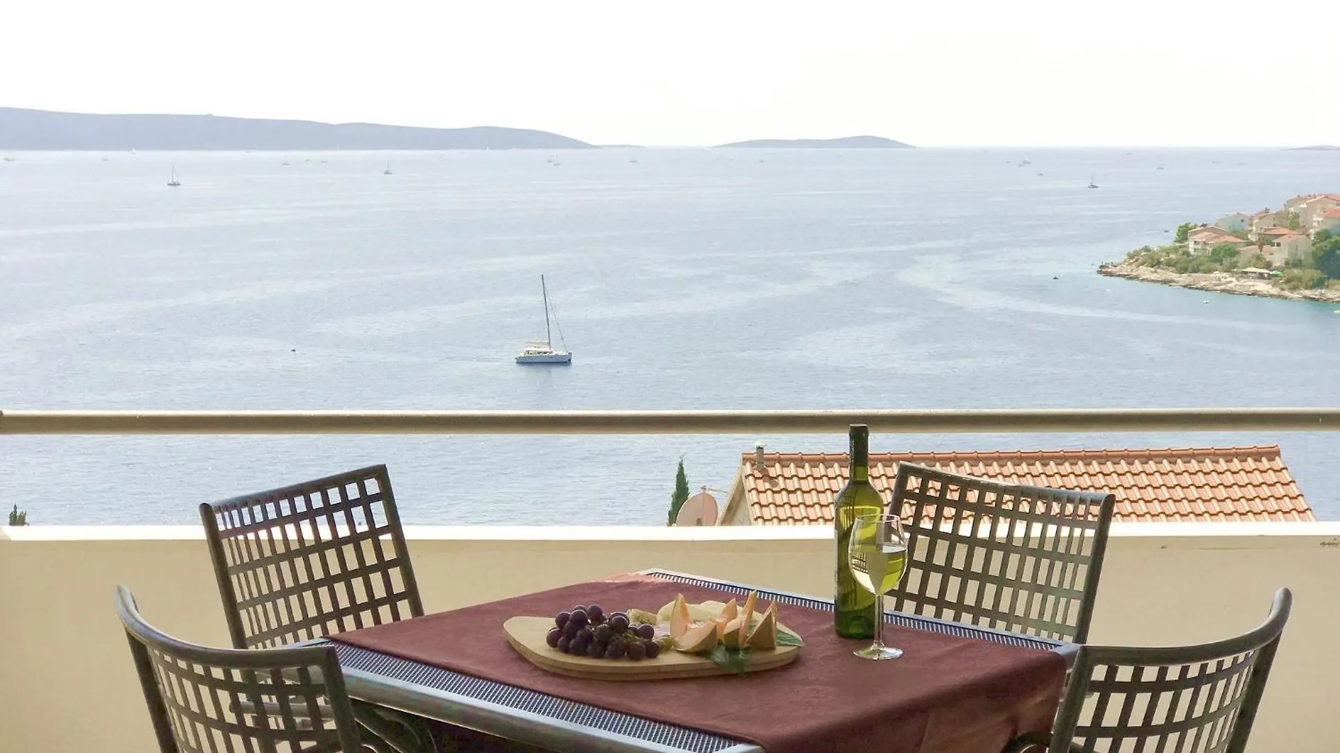 Heated Swimming Pool, Stunning Sea View Terrace A9 Apartment Trogir 0*,